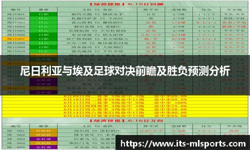 尼日利亚与埃及足球对决前瞻及胜负预测分析